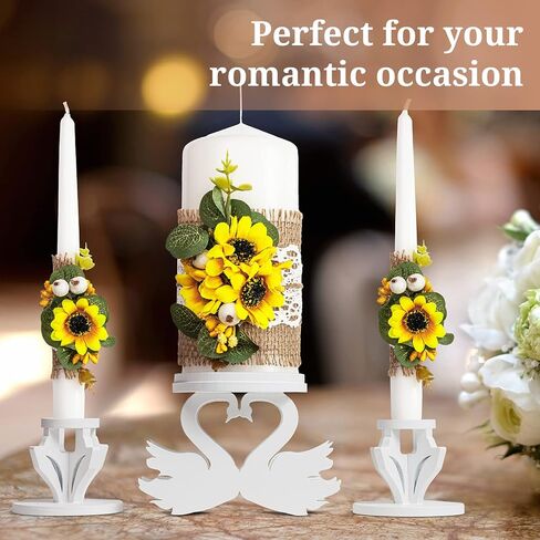 Wedding Swan Candle Holder Set - Wedding Unity Candle Holder Set Unity Candles - Marriage Unity Ceremony Rustic Unity Candle Holders for Weddings Set - Wedding Ceremony Stand - candelabro vela de boda in Saudi Arabia