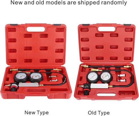Cylinder Leakage Detector, Dual Pressure Gauges Engine Compression Leakdown Detector Tester Kit for Piston, Valve, Head Gasket Diagnosis Leakage Test Set, with Spark Plugs in Saudi Arabia