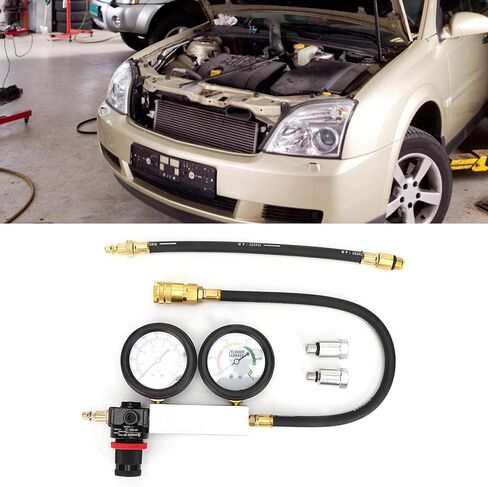 Cylinder Leakage Detector, Dual Pressure Gauges Engine Compression Leakdown Detector Tester Kit for Piston, Valve, Head Gasket Diagnosis Leakage Test Set, with Spark Plugs in Saudi Arabia