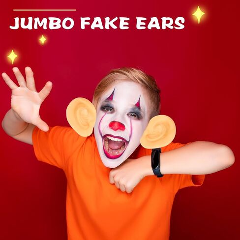 10 Pairs Jumbo Ears Latex Fake Costume Big Ears Giant Ear Accessories for Adults and kids Halloween Costume Funny Party Favors in Saudi Arabia