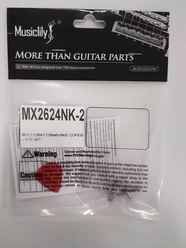 Musiclily Pro Metric Sized M4 Nashville Tune-o-matic Bridge Studs and Bushings for Epiphone Les Paul Style Guitar, Black (Set of 2) in Saudi Arabia