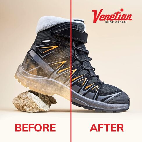 Venetian Foam Shoe Cleaner - 6 Oz Sneaker Cleaner Foam - Instant Sneaker Cleaner Spray - Multi-Purpose Foam Cleaner for Boots, Sneakers, and Shoes - Cleans & Protects- 6oz Made in USA in Kuwait