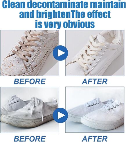 Multi-Functional Cleaning and Stain Removal Cream, Shoe Cleaning Cream, Multi Purpose Cleaning Cream,White Shoe Cleaner with Sponge, White Shoe Cleaner, Shoes Decontaminate Solid Paste in Saudi Arabia