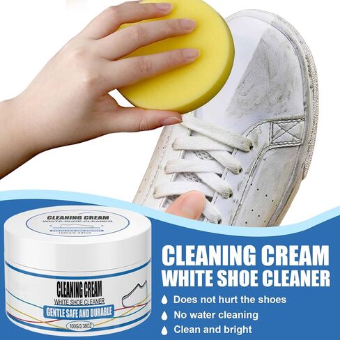 Multi-Functional Cleaning and Stain Removal Cream, Shoe Cleaning Cream, Multi Purpose Cleaning Cream,White Shoe Cleaner with Sponge, White Shoe Cleaner, Shoes Decontaminate Solid Paste in Saudi Arabia
