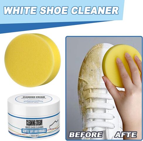 Multi-Functional Cleaning and Stain Removal Cream, Shoe Cleaning Cream, Multi Purpose Cleaning Cream,White Shoe Cleaner with Sponge, White Shoe Cleaner, Shoes Decontaminate Solid Paste in Saudi Arabia