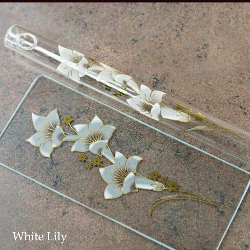 Hall Crystal Flute 21701 - فلوت زجاجي أوفست باللون G - زنبق أبيض in Kuwait