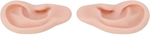 Human Ear Model, 1 Pair Soft Silicone Simulation Ear Model, Flexible Fake Ear, Realistic Body Parts for Piercing Practice, Earrings Jewelry Display, Teaching Tool(3#) in Saudi Arabia