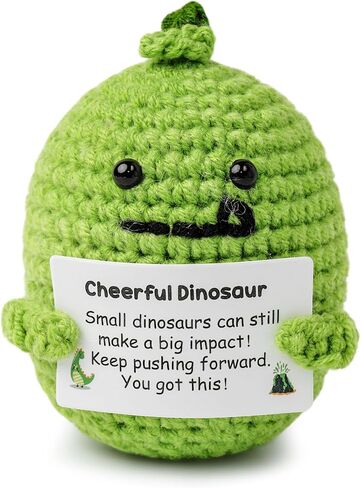 MCPINKY Emotional Support Gift, Funny Positive Dinosaur Handmade Dinosaur Gift Crochet Inspirational Gifts for Home Office in Saudi Arabia