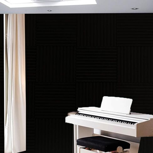 96 Pack Blue/black Absorb the echo Acoustic Foam Panel Wedge Studio Soundproofing Wall Tiles 12" X 12" X 1"(Accompanied By Double-Sided Adhesive Tape) in Saudi Arabia