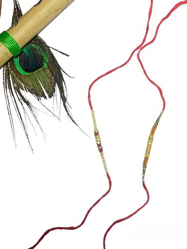 Rakhi Thread | Rakhee-Traditional Rakhi for Brother's/Bhai Rakhi designs on Rakkshabandhan | Raksha Bandhan! Find traditional and trendy styles that celebrate your bond | Pack of 12 Threads | Set of two Designs in Saudi Arabia