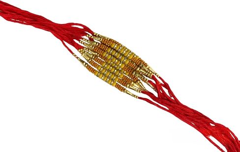 Rakhi Thread | Rakhee-Traditional Rakhi for Brother's/Bhai Rakhi designs on Rakkshabandhan | Raksha Bandhan! Find traditional and trendy styles that celebrate your bond | Pack of 12 Threads | Set of two Designs in Saudi Arabia