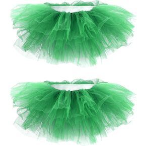 Ibeauti 2 Pack Tutu for Women Adults 5 Layered Elastic Tulle Tutu Skirt for Ballet Halloween 80s Costume