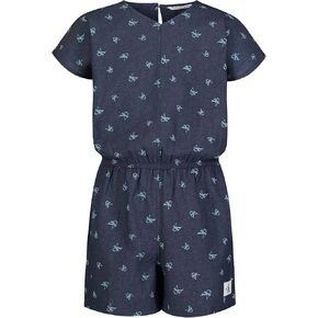 Calvin Klein girls Short Sleeve Lightweight Denim Romper