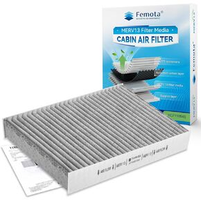 MERV 13 Cabin Air Filter with Activated Carbon, CF11854 for Nissan Rogue (2014-2020), Rogue Sport (2017-2022), Qashqai (2017-2022).