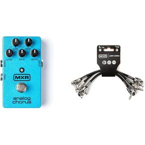 JIM JIM DUNLOP Analog Chorus Pedal Bundle with MXR Patch Cables 3 Pack