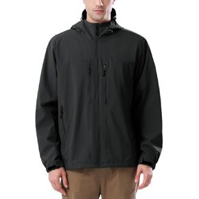 CAMEL CROWN Men's Waterproof Softshell Jacket Lightweight Windbreaker Hooded Rain Coat For Outdoor Hiking