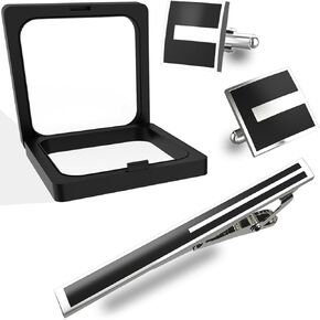 Tie Clips Cufflinks Set for Men, Tie Bar Unique Birthday Gifts Ideas for Men, Christmas Stocking Stuffers Gifts, Fathers Day Dad Gifts from Wife Daughter Son, Valentines Day Gifts for Him, Easter Gifts