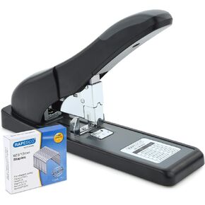Rapesco 1551 ECO HD-210 Extra Heavy-Duty Stapler with 1000 Type 923 Heavy-Duty 9/16" Staples, Black…