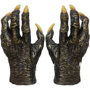 Halloween Skeleton Gloves Werewolf Costume Therian Paws Wolf Hand Gloves Monster Wolf Claws Gloves Halloween Gothic Cat Paw Gloves Cosplay Masquerade Devil Vampire Finger Claws Gloves