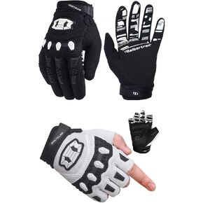 Seibertron Dirtpaw Adult Black L and Dirtclaw Adult White L Gloves