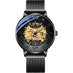 Skeleton Automatic Mens Watch, Double-Sided Skeleton Automatic Watch for Men