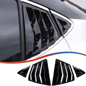 Window Louver，MUXEE 2Pcs Side Vent Window Louvers for Toyota Camry 2025 2026, ABS Print Sport Window Decorative Covers, Exterior Trim Accessories - Bright Black