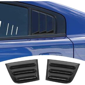 for Charger Side Small Window Louvers Air Vent Scoop Shades Cover for Dodge Charger 2011-2023 Black Exterior Accessories 2pcs
