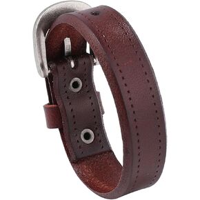 Punk Rock Retro Alloy Belt Buckle Wristband Pu Leather Adjustable Cuff Bracelet