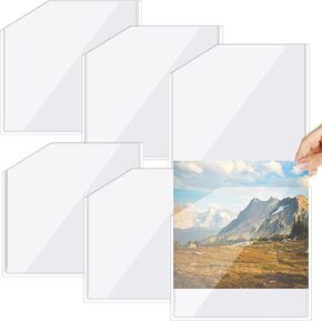 6 Pcs Planner Adhesive Pockets Clear Corner Pockets Sticky Pockets for Planners Folders Notebooks Planner Accessories for Home Office School (6 x 6 Inch)