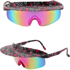 Visor Sunglasses Red Violet Film