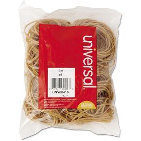 Universal UNV00416 0.04 in. Gauge Size 16 Rubber Bands - Beige (475/Pack)