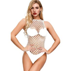 Women's Fishnet Lingerie Babydoll Chemise Bodysuit Sleepwear Nighties Mini Dress Skirts for Women One Size …
