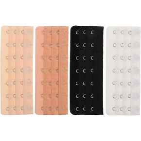 LIFKOME 4pcs 7 Shapewear Bras Corset Bra Extensions Bra Hook Extensions Women's Stainless Steel Extender