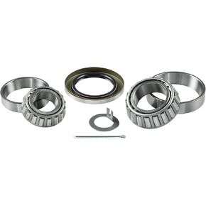 Lippert Trailer Bearing Replacement Kit for 7,000-lb. Axle Hubs with Inner & Outer Bearing Cones, Races, 2.25" Inner Diameter Double Lip Grease Seal, 1.75" Cotter Pin, 1.5" Tang Spindle Washer