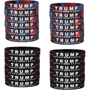 2024 Trump Bracelet, Donald Trump Save America Again Rubber Bracelets Inspirational Motivational Wristbands Trump 2024 Silicone Bracelets for Teens Men Women Boy Girl