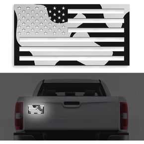GRITKULTURE Reflective American Flag Perfect-Cut Super Magnet for Trucks, Cars, and Automotive with 50-Star