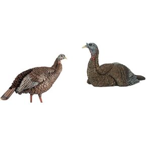 Avian-X HDR Hen Turkey Decoy | Durable Realistic Lifelike Standing Hunting Decoy with 2 Removable Heads, Carry Bag & Integrated Stake, AVX8106
