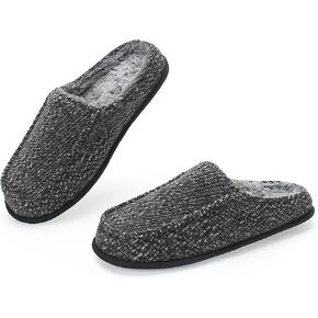 Men's Slip-on Slippers, Memory Foam Padded House Moccasins, Non-Slip Sole Indoor/Outdoor, Soft Plush Lining, Cozy Gifts, Sizes 8-15