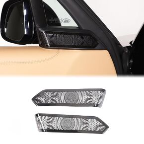 Car A-Pillar Speaker Covers Compatible with Land Rover Range Rover Vogue/Sport 2023 2024,Stainless Steel Door A-Pillar Audio External Speaker mesh Cover (Silver)