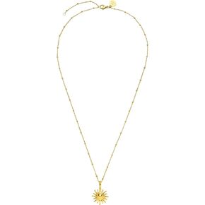 Purelei® Sun Necklace – 18K Gold plated stainless steel jewelry – Waterproof chain – 20 to 22 inch adjustable length – Fashion jewelry for your individual look