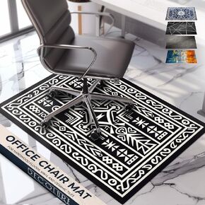 DECOLURE Office Chair Mat for Hardwood Floor, 36"x48", Computer Desk Chair Mat for Hard Floor, Desk Rug for Home, Noise Reducing Rolling Chair Mat, Smooth Anti-Slip Floor Protector (Abstract)