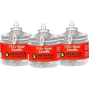 Emergency Candle, Clear Mist - Set of 3 Survival Candles (3-Pack)