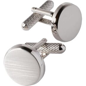 [TAVARAT] Cufflinks for Men classic round shape Black Silver Light Gold Tps-177