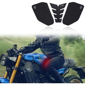 for Yamaha for Yamaha XSR900 XSR 900 xsr900 2022 2023 Motorcycle Side Fuel Tank pad Tank Pads Protector Stickers Decal Gas Knee Grip Traction Pad Tankpad (One set) black