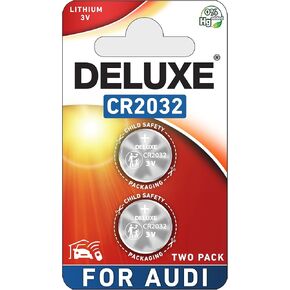 Key Fob Replacement Battery for Audi (A3 A4 A5 A6 A7 A8 Q3 Q4 Q5 Q6 Q7 Q8 R8 RS RS3 RS4 RS5 RS6 RS7 S3 S4 S5 S6 S7 S8 SQ5 SQ7 SQ8 TT Allroad Sportback Quattro) Remote (Pack of 2) (Check Fitment Guide)