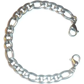 Hidden Hollow Beads Stainless Steel Men's, Women's, Unisex Medical Alert ID Interchangeable Replacement Bracelet -STRONG! (6" Long)