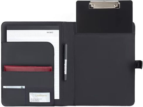 حافظة ملفات جلدية مقاس A4 من Leathario، مجلد عرض أعمال Padfolio in Kuwait