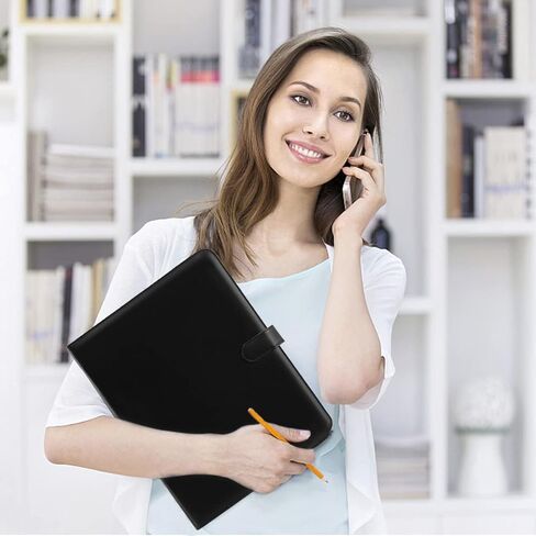 حافظة ملفات جلدية مقاس A4 من Leathario، مجلد عرض أعمال Padfolio in Kuwait