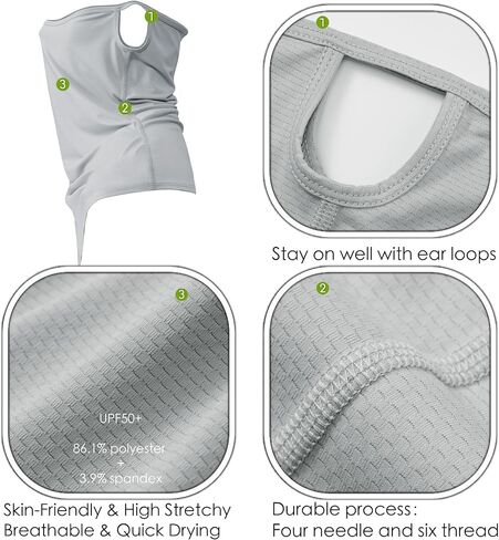Obacle Neck Gaiter Face Mask with Ear Loops Men Women for Summer Sun Protection in Saudi Arabia