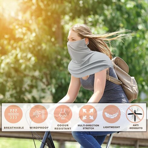 Obacle Neck Gaiter Face Mask with Ear Loops Men Women for Summer Sun Protection in Saudi Arabia
